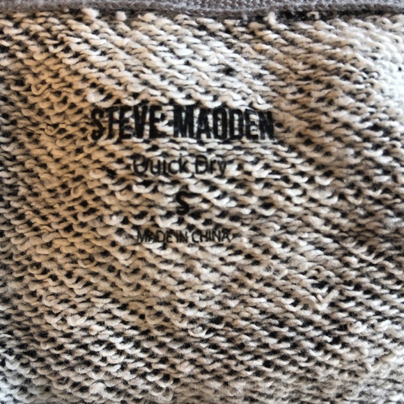 Steve Madden Quick Dry Gray Cowl Neck Sweatshirt with Moto Sleeves, Size Small - Picture 2 of 13